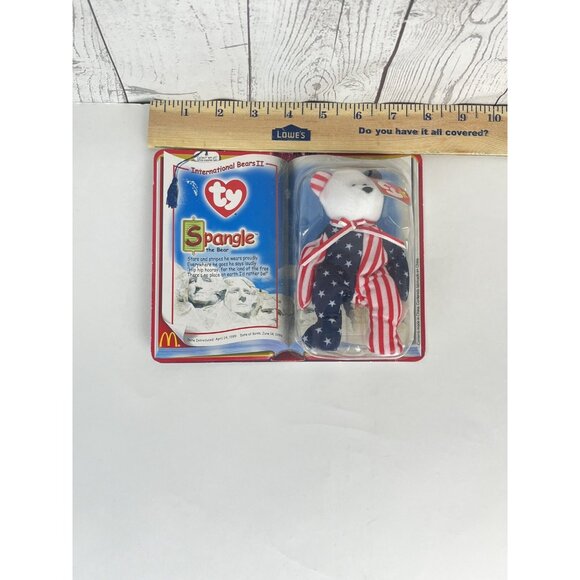 TY Teenie BEANIE BABIES "Spangle The BEAR" International 1999 Bears McDonalds - Picture 10 of 11